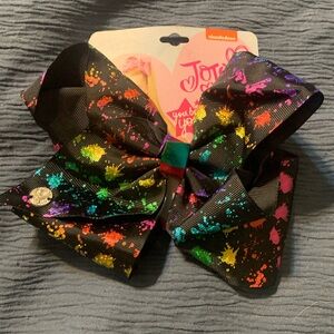 JoJo Siwa Multicolor Splatter Black Bow new without tag
